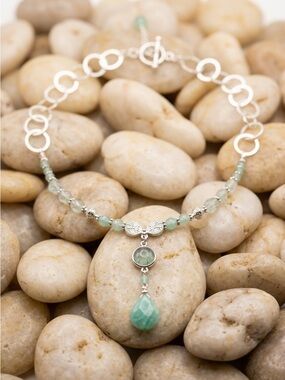 Sterling Silver & Amazonite Necklace